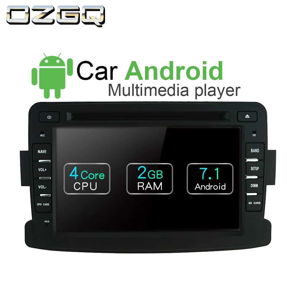 OZGQ Android 7 1 автомобильный dvd плеер для Renault Kwid 2015 2018 экран Авто GPS навигация Bluetooth