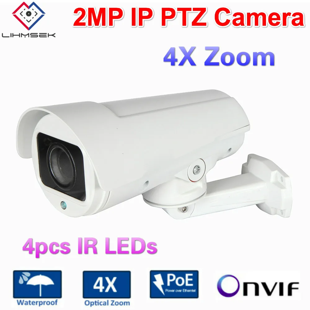 Камера видеонаблюдения Lihmsek 4X Zoom 2 8 12 мм Мп HD IP Bullet PTZ 1080 P водонепроницаемая IP66