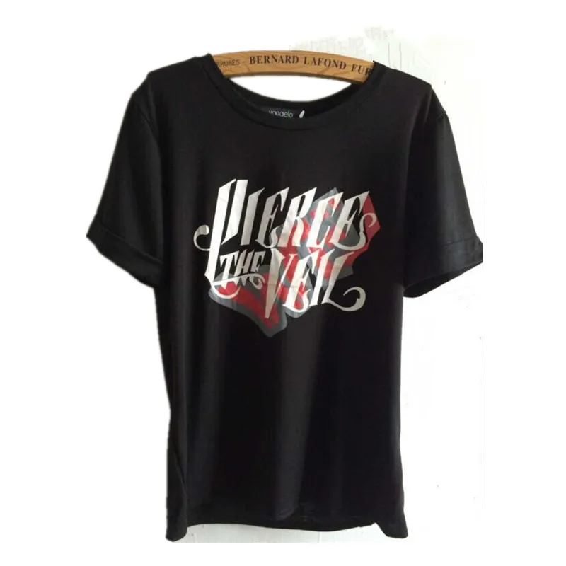 2016 новинка женщины Tshirt прорвать завесу майка хардкор рок-группа хлопок