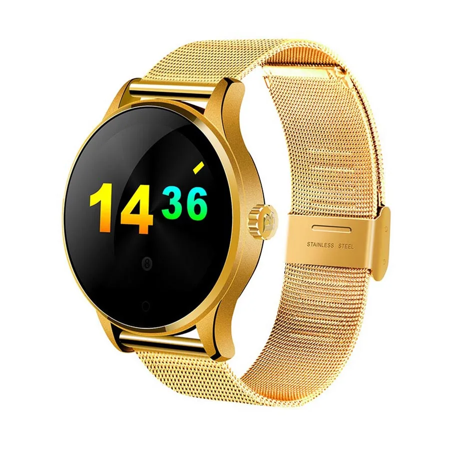 Golden K88H Смарт часы для мужчин водонепроницаемый Bluetooth Smartwatch трек Монитор сердечного ритма шагомер наручные часы для Android IOS pk Xiaomi - Цвет: Golden