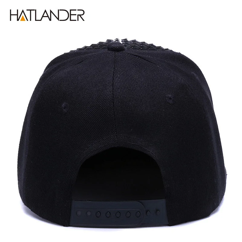 [HATLANDER] бейсбольные кепки с блестками на плоской подошве, уличные шапки для девочек и мальчиков, шикарная бейсболка в стиле панк, Кепка в стиле джаз-рок, крутая Кепка в стиле хип-хоп