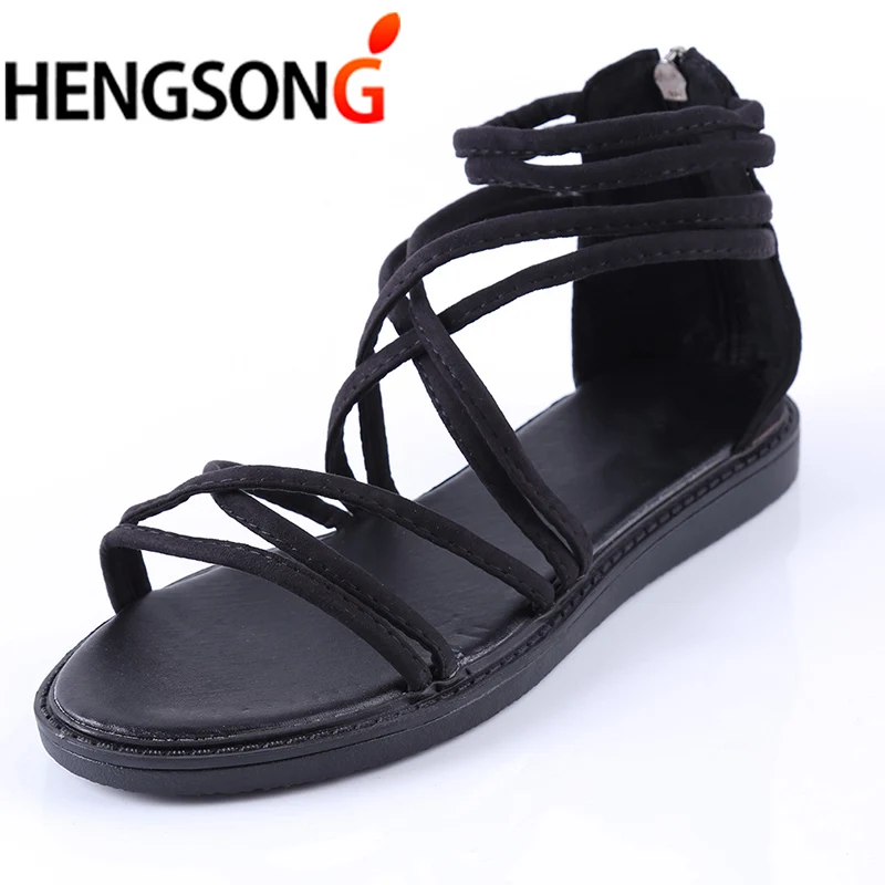 HENGSONG/модные брендовые сандалии гладиаторы женская летняя повседневная