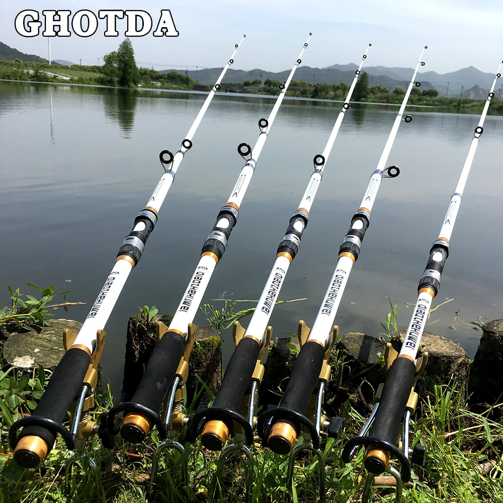GHOTDA Новинка 2,7 М 3,0 М 3,6 м прямая Удочка телескопическая удочка кормушка для ловли карпа удочка для серфинга спиннинговая Удочка приманка для рыбалки