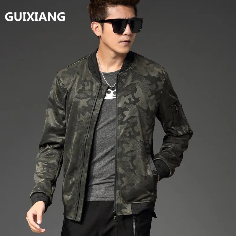 

2018 Autumn men's Camouflage High Quality Slim Fit Outwear Jacket and Coat fashion casual Jackets Men cotton trench Coat M-4XL
