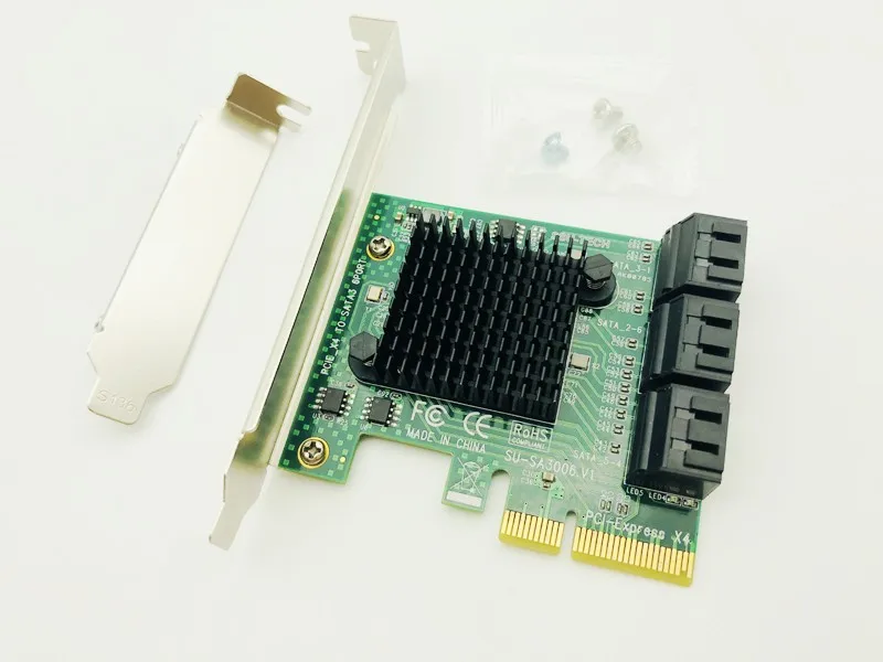 H1111Z добавить на карты PCI Express/PCI-E/PCIE SATA 3 контроллер/адаптер SATA3 PCI-E PCIE к SATA карта расширения 6 портов SATA 3,0 6 ГБ