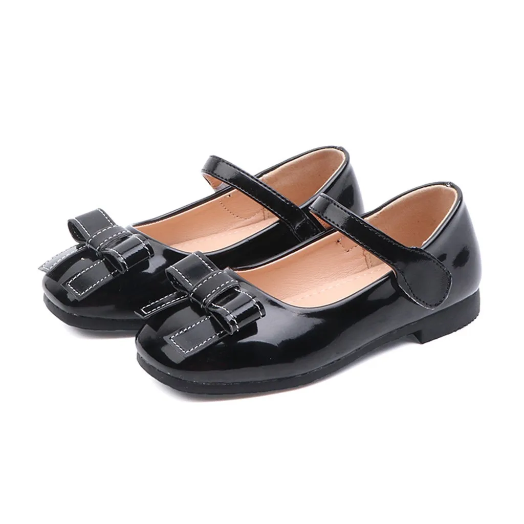 Однотонная танцевальная обувь принцессы с бантом для маленьких девочек | Детская