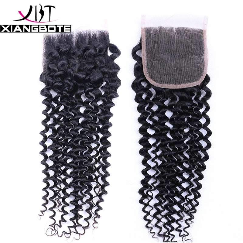 Бразильский Вьющиеся Волосы С Закрытием 3 Связки 7А Бразильского Виргинские