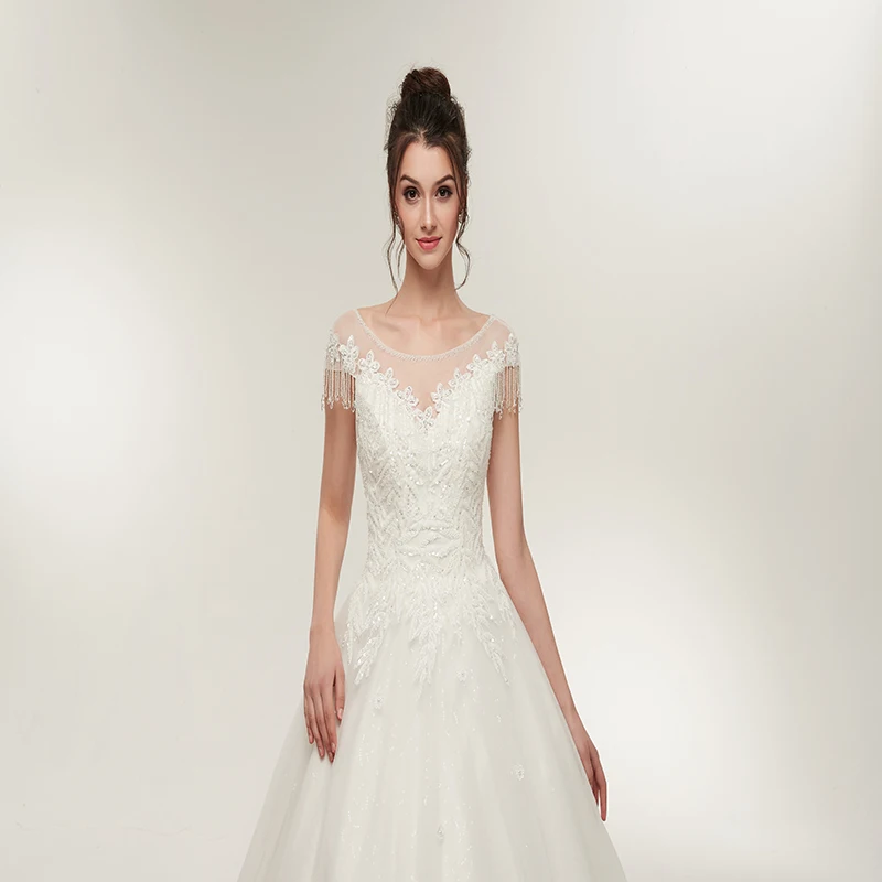 Forevergracedress Новые свадебные платья с рукавами крылышками 2019 трапециевидные