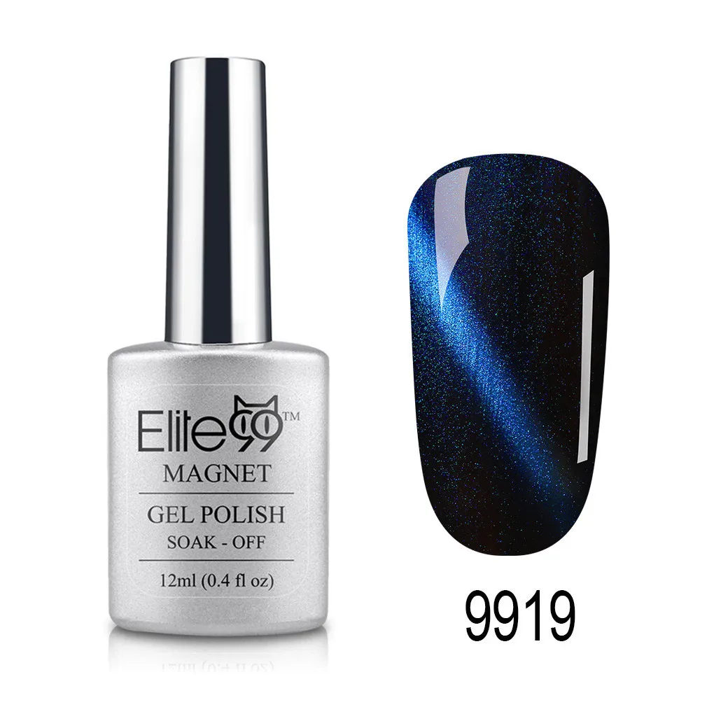 9919 Elite99 12ml Cat Eye Gel Nail Polish Soak Off Magnetic UV Gel Varnish Nail Art Manicure Gel Semi Permanent 3D Effect Gel Lacquer - Цвет: 9919