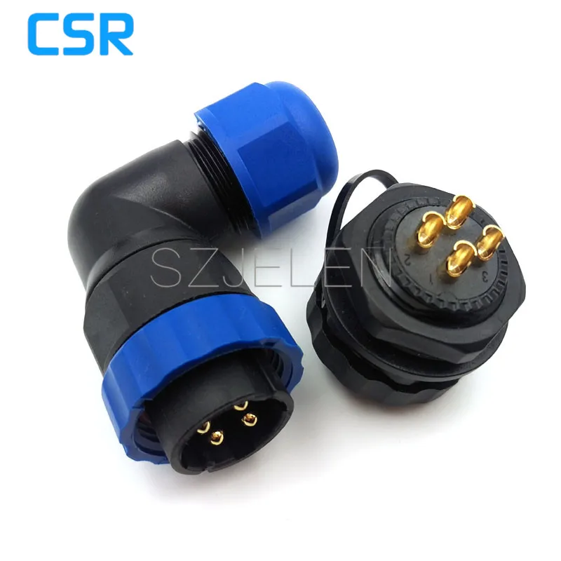 Водонепроницаемый 4 контактный разъем IP67 промышленный кабель питания типа папа и
