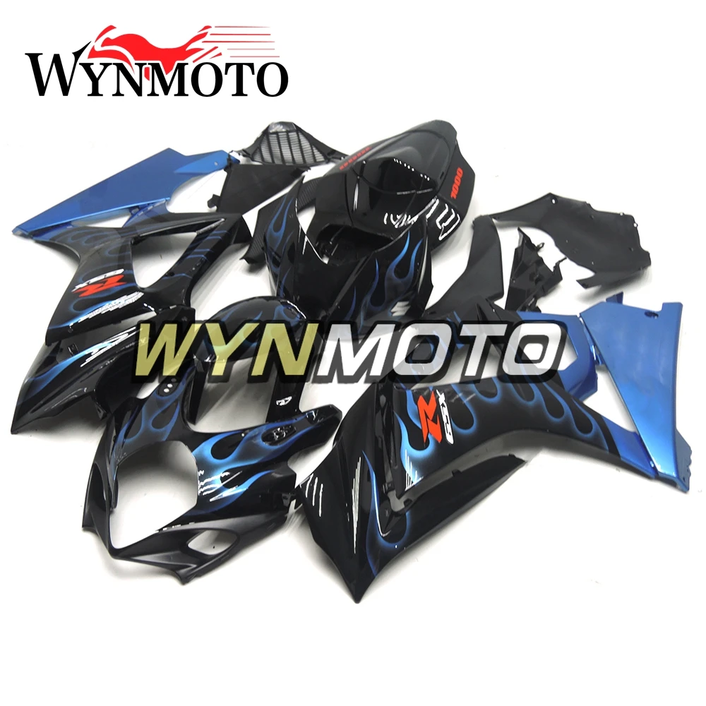

Black Blue Flame Complete ABS Injection Fairings For Suzuki GSXR1000 K7 2007 2008 Motorbike Fairing Kits Covers Bodywork