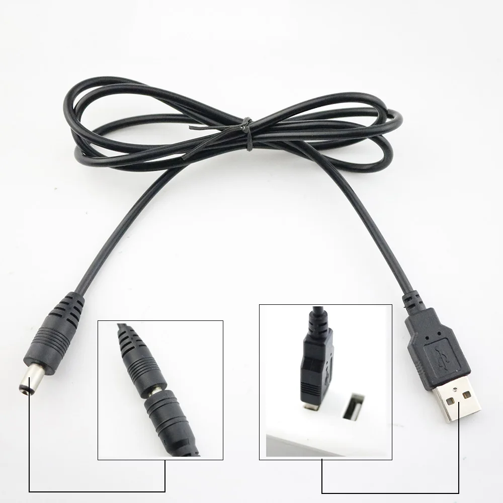 Акция 1 м USB порт в 5 5x2 мм внутренний разъем для кабеля питания постоянного тока