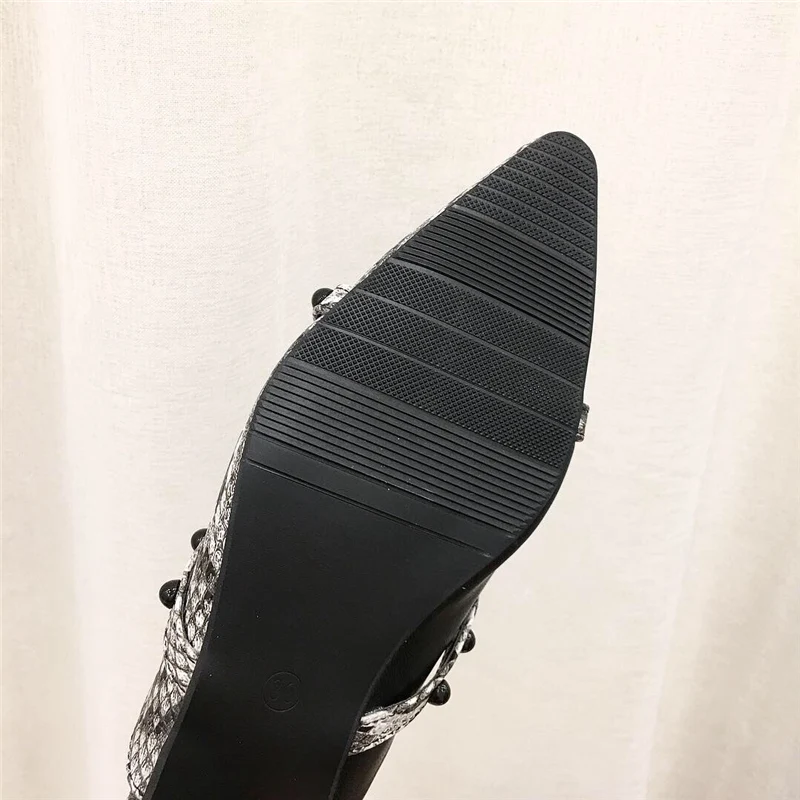 2019 г. летние роскошные женские дизайнерские шлепанцы со змеиным принтом на