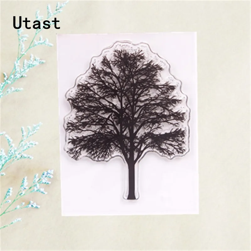 Дерево завод прозрачный силиконовый для печатей/прозрачный резиновый штамп DIY