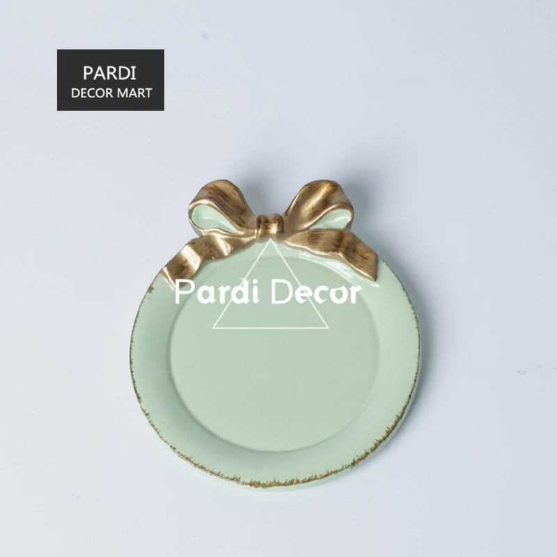 Горячая Распродажа итальянский стиль ретро бант тарелка торт десерт фрукты 1