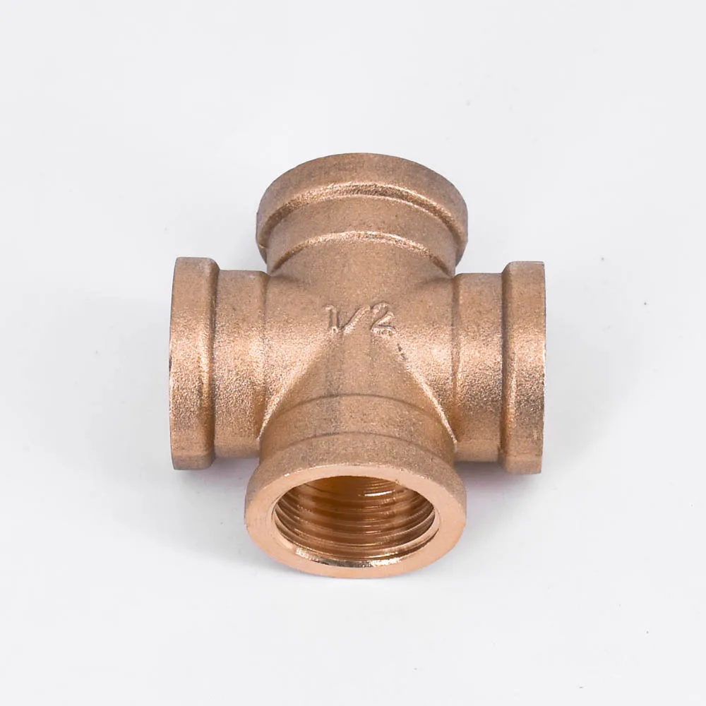 DN15 G 1/2 &quotBSP Женский Крест 4-ходовой латунный Соединительный соединитель адаптер |