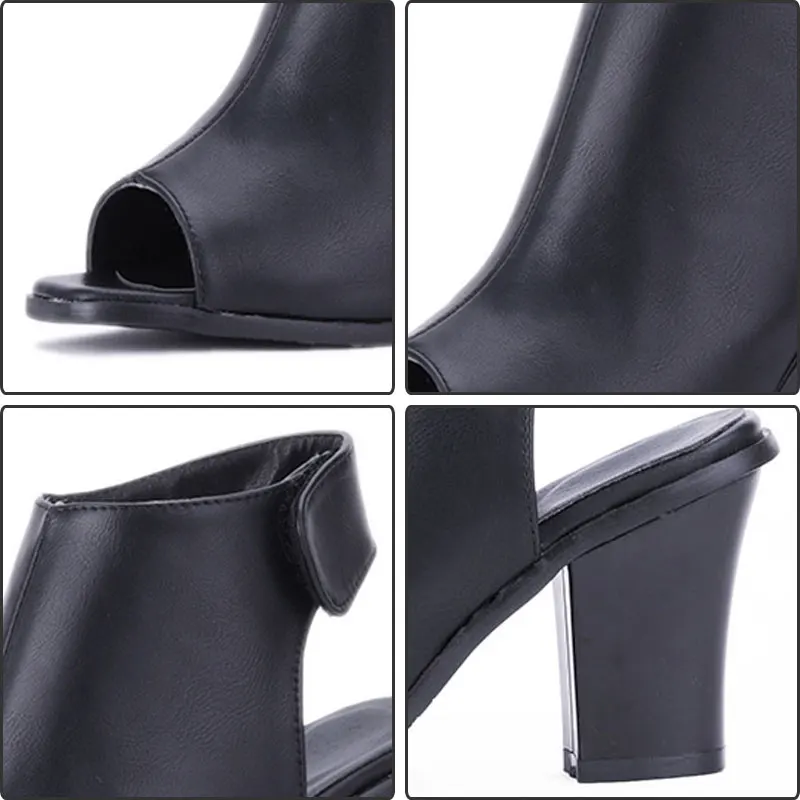 

Fanyuan Fashion Hook Gladiator high heels Women shoes Solid Shallow Casual shoes Ladies Summer Peep Toe Sandals