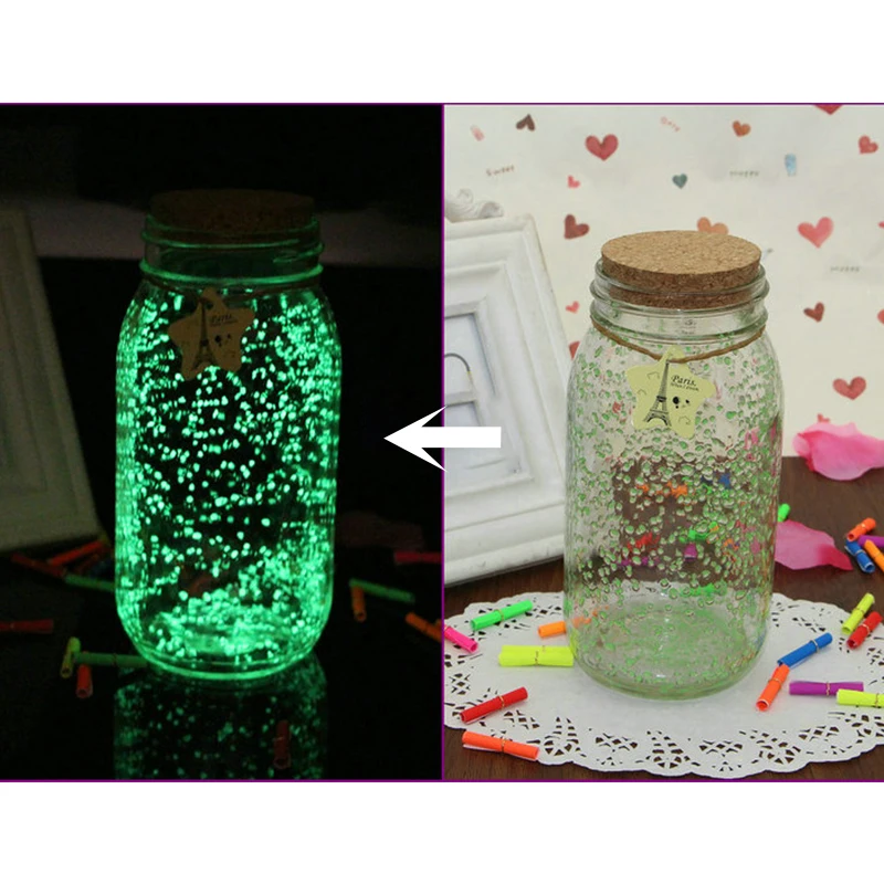 10 г вечерние украшения DIY светящийся гравий Свадебные украшения светящиеся фосфоресцирующие песок аквариум флуоресцентные частицы