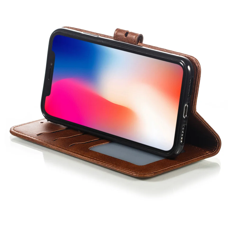 Чехол-Кошелек для iPhone X XR XS Max чехлы кошка кожаный флип-чехол роскошный