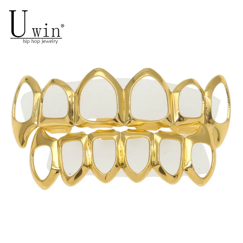 UWIN Новинка Хип Хоп Пользовательские подходящие грили шесть пустотелых открытых