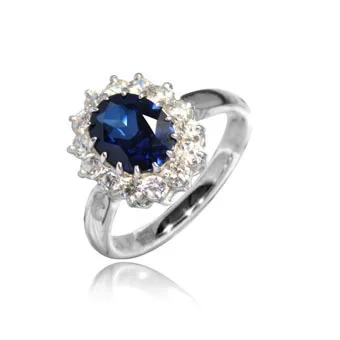 

Prince William's Wedding Ring Natural With 925 Sterling Silver Princess Cut Engagement Ring Hot Sale Items Blue Finger