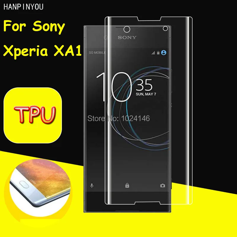 

Full Coverage Clear Soft TPU Film Front Screen Protector For Sony Xperia XA1 / Dual 5.0" Cover Curved Parts (Not Tempered Glass)