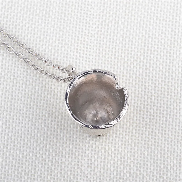 QIANKE Fashion Broken Cup Zinc Alloy Pendant Necklace for Women Girl Simple Once Upon A Time Beauty and The Beast Gift | Украшения и
