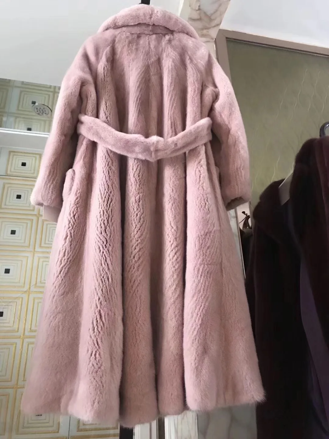 Женская длинная шуба из меха норки зимняя натурального 2019 | одежда