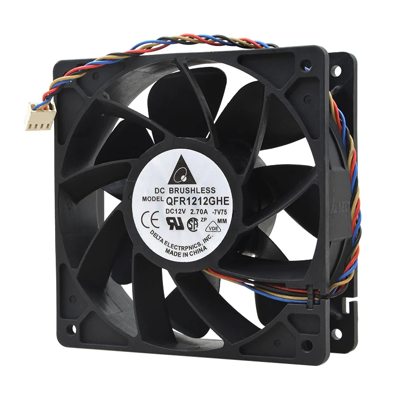 1 шт. QFR1212GHE PWM 4P 12V 2.7A 12038 Вентилятор охлаждения сервера 74Y5220 120 мм 120*120*38 для биткоина