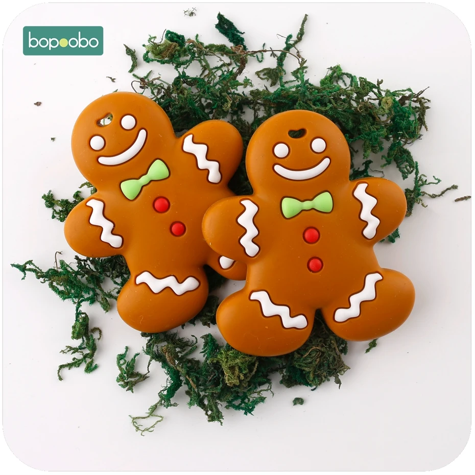 

Bopoobo 1 шт. детский силиконовый Прорезыватель для зубов, силиконовый Имбирный пряник, сделай сам, ювелирное изделие, аксессуары для ухода за р...