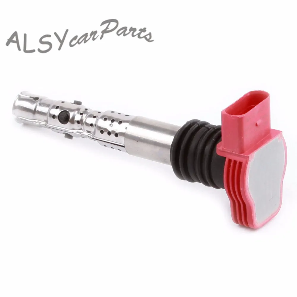 Новые Красные катушки зажигания UF483 для Audi A4 Avant Cabrio S8 Quattro A6 A8 S4 S6 3 0 L V6 ASN BBJ CP294 5C1470