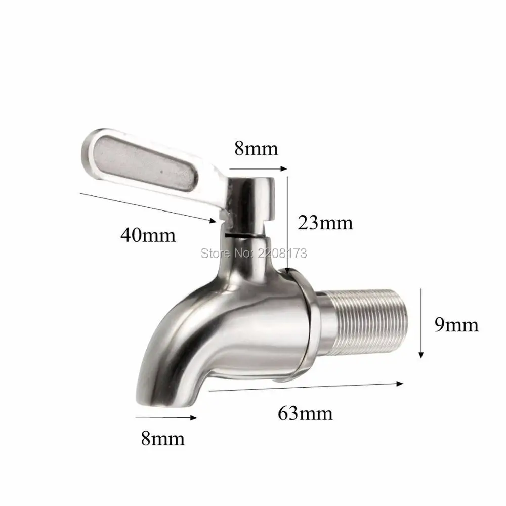 

Smesiteli New Arrival SUS304 Stainless Steel Brushed Nickel Faucet Tap for Home Brew Barrel Fermenter Wine Beer Fridge Kegs