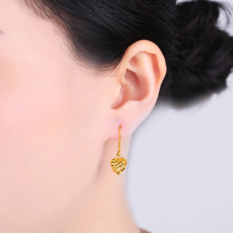 JLZB 24K Pure Gold Earring Real AU 999 Solid Earrings Nice Good Hollow Ball Upscale Trendy Fine Jewelry Hot Sell New 2020 | Украшения и