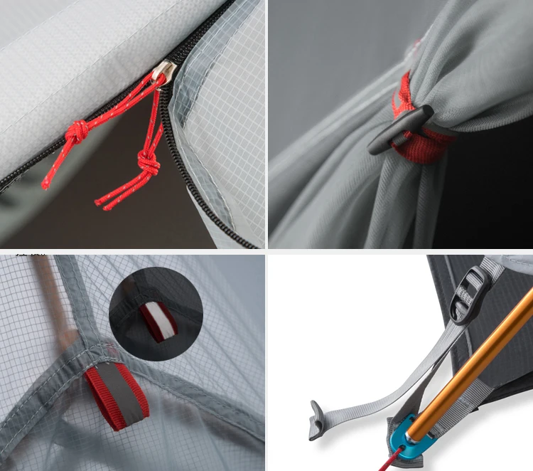 Палатка для кемпинга на 2 человек легкая двухслойная силиконовая ткань 210T 15D с
