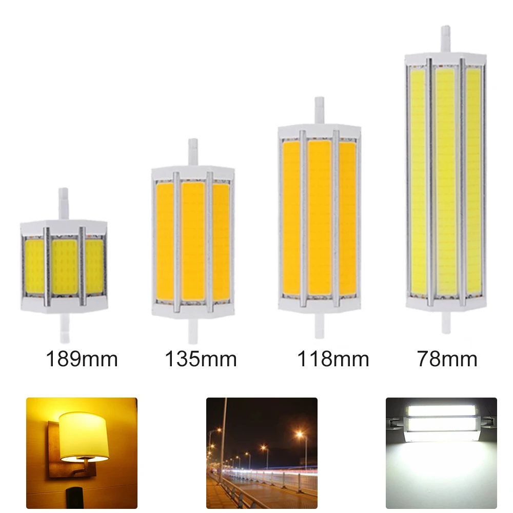 

YWXLight Super bright R7S LED COB Horizontal Plug Lamp Lights 78mm 118mm 135mm 189mm AC 85-265 V Spotlight Street Lamp Desk Lamp
