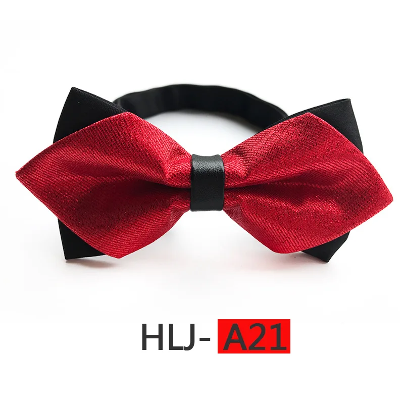 HLJ-A21 Темно-синий галстук-бабочка в черный горошек Свадебный галстук-бабочка Noeud Papillon для мальчиков и девочек из полиэстера и шелка Pajaritas галстук-бабочка женский мужской галстук - Цвет: HLJ-A21