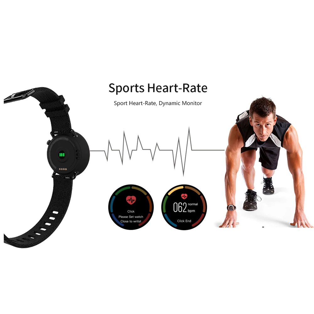 Uhoofit L19 Смарт часы MTK2503 Водонепроницаемый gps крови Давление монитор сердечного