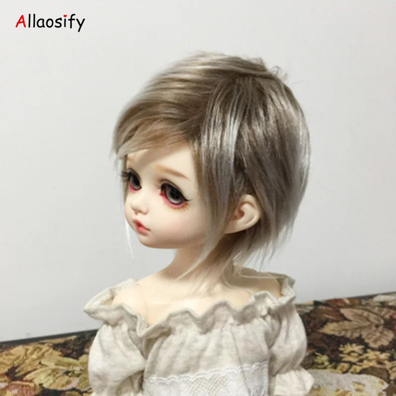 Волосы Allaosify Bjd 1 шт. парик для мальчиков Короткие парики кукол BJD 1/4 1/3 1/6 1/8 14 цветов