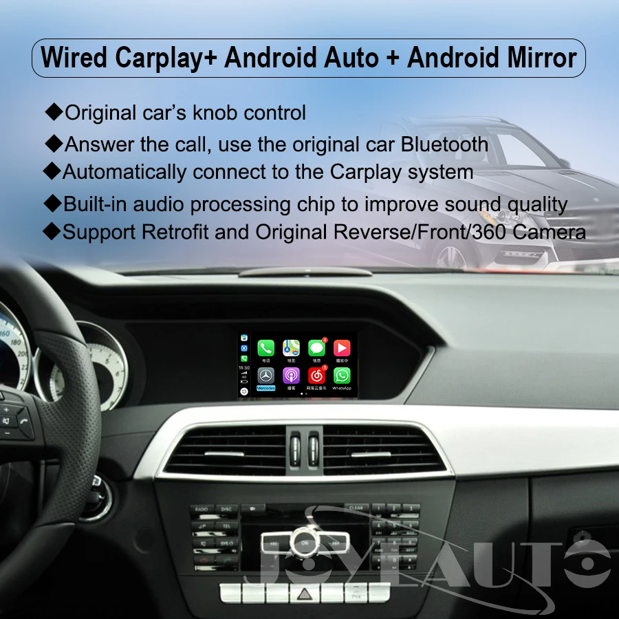 Joyeauto Wi Fi беспроводной Carplay автомобиль играть модернизации для 2011 2014 Mercedes C CLA CLE CLS