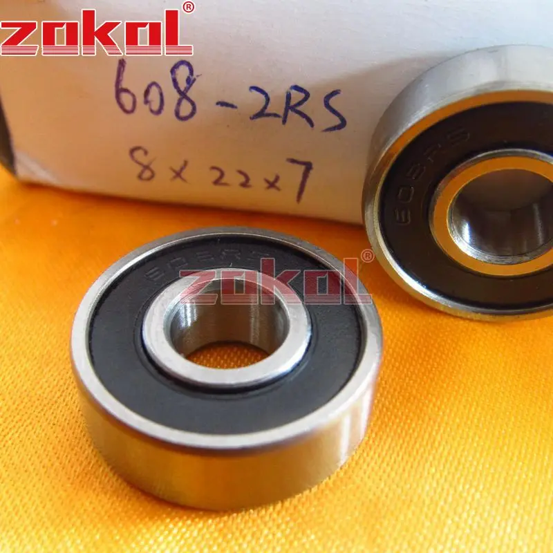 Подшипник zokol 10 шт. 608-2RS 608 2RS 180018 миниатюрный глубокий шаровой подшипник 8*22*7 мм |