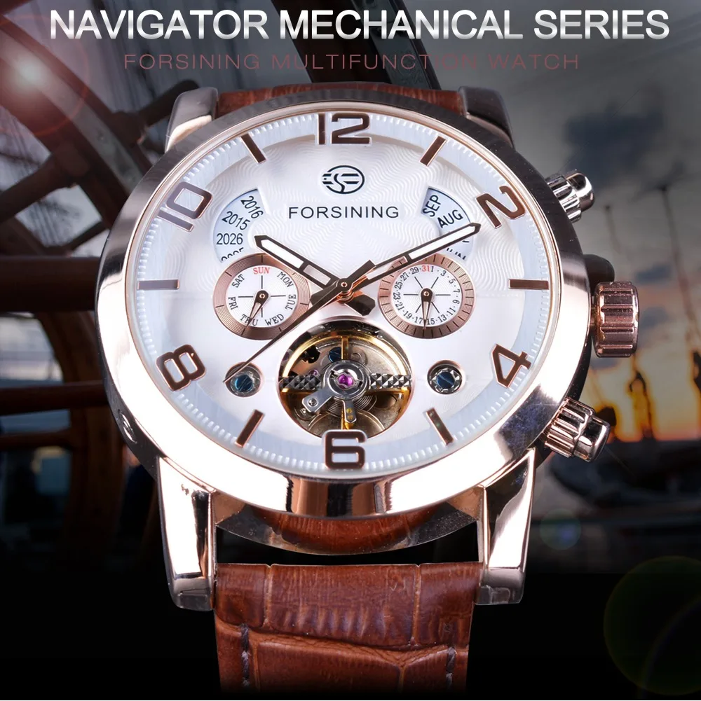 Часы мужские с ремешком из натуральной кожи автоматические|luxury brand|luxury businessluxury