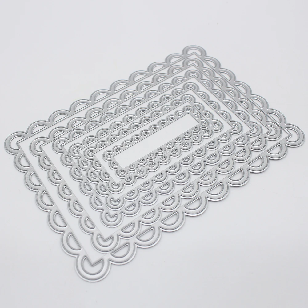 6 шт набор вырубных штампов &quotпрямоугольник кружева зеркальные линзы в