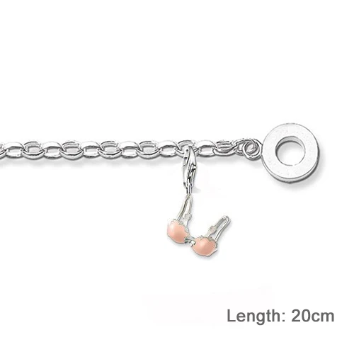 Bohemia Style 925 Sterling Silver Beige Glaze Bikini Top Diy Charms Fit Bracelet Neckalce Making Jewelry For Women Girls TCH0203 | Украшения