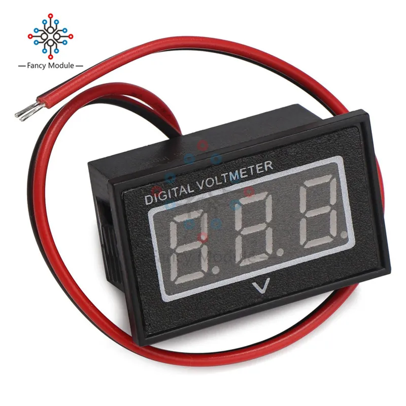 Waterproof Digital Voltmeter Voltage DC 2.5-30V Green LED Vehicles Motor Volt Panel Meter | Инструменты