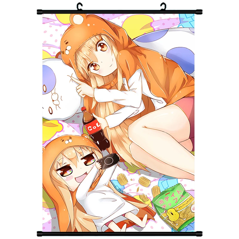 Японский аниме Декор стены прокрутки Himouto! Umaru-chan печатная живопись на холсте