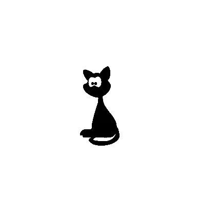 Cat With Big Eyes Stickers Decal Car Auto Bumper Bike Decor Unique Art Pattern ZP0296 |
