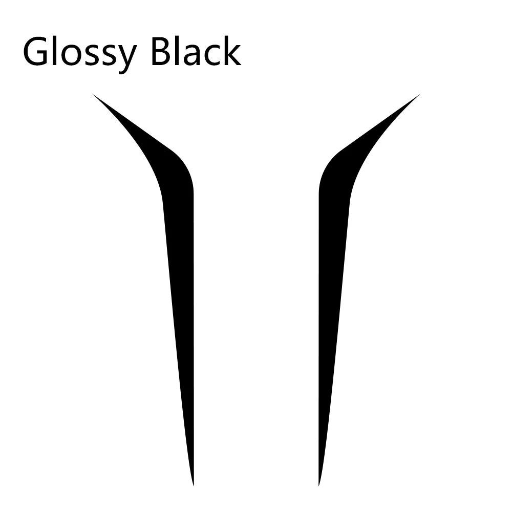 Glossy Black 2шт 100 см х 26 см крышка капота автомобильные наклейки Автомобильная виниловая пленка длинные полосатые наклейки DIY автомобильные спортивные Стильные наклейки автомобильные принадлежности для тюнинга - Название цвета: Glossy Black