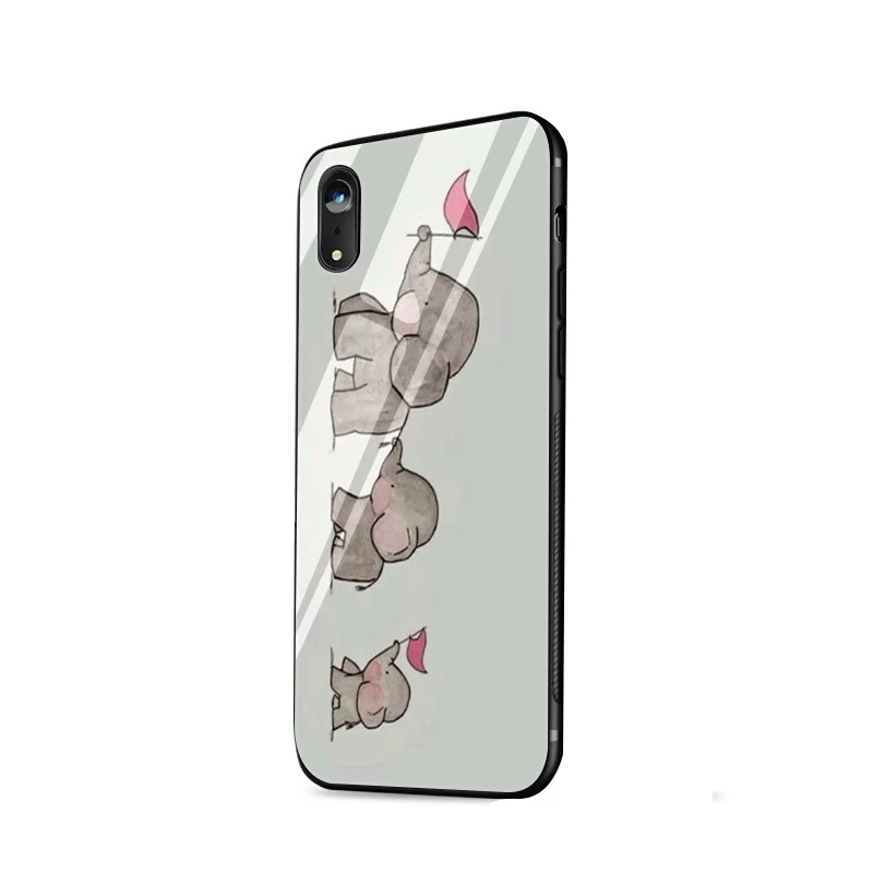 Чехол для iPhone 6 из закаленного стекла Desxz Elephant3 S 7 8 Plus X XS Max XR 5 5S SE |