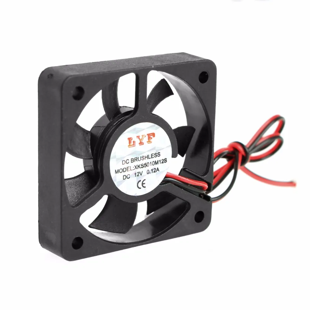 2018 Новый 50x50x10 мм DC 12 В 0.12A 2 Pin PC компьютер Процессор Системы бесщеточный