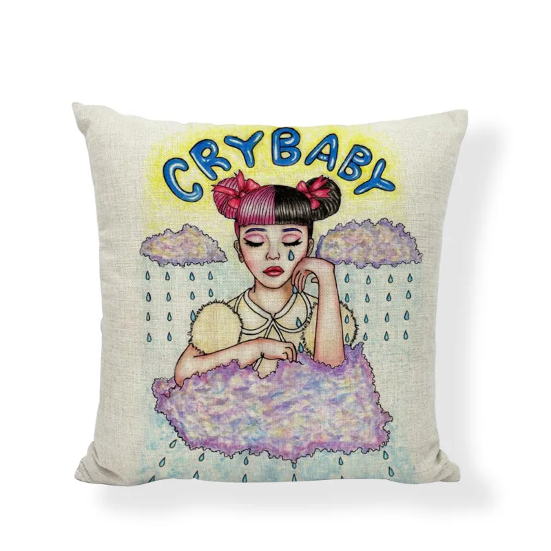 4 Melanie Martinez Crybaby, декоративные подушки, чехол для дома 45*45 см, наволочка из льняного материала, Дамское автомобильное кресло, кровать, Декор, аксессуары - Цвет: 4
